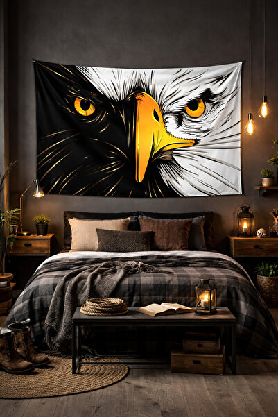 ALAMODECOR Kartal Model Duvar Örtüsü (70x100, 100x140, 140x200