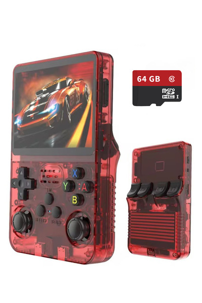 clickzu Φορητή κονσόλα R36S ρετρό, 64GB, 15000+ παιχνίδια, οθόνη IPS 3,5", δι...