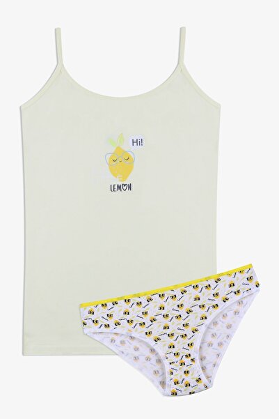 koza iç giyim Set de slip pentru atleti, din bumbac, cu model de lămâie