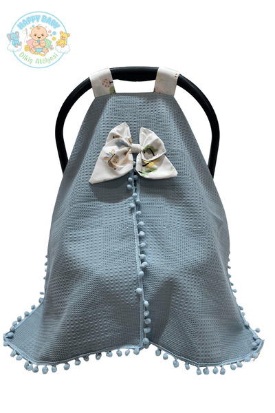 Happy Baby Dikiş Atölyesi 3'lü Puset Takımı Puset Örtüsü Minderi Çarşafı Pamu...