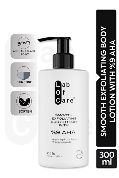 Lab of Care No: 085 AHA %9 Cilt Yenileyici Vücut Peeling Losyonu – Akne, Leke...