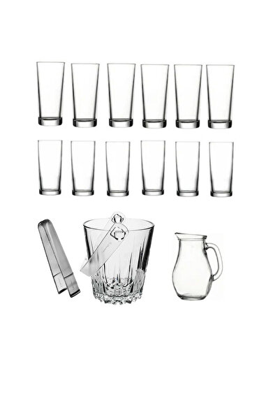 Paşabahçe Meşrubat Bardağı Ve Buz Kovası Seti 15 Parça Pb52138 Rakıseti