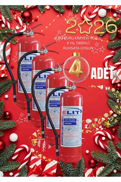 KPRE-TİCARET ELİT YANGIN GÜVENLİK SİSTEMLERİ RUHSATA UYGUN 6 KG KURU KİMYEVİ TOZLU YANGIN SÖNDÜRME TÜPÜ