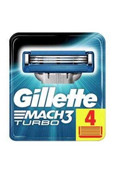 Gillette Mach3 Turbo Yedek Başlık 4'lü 3014260331306