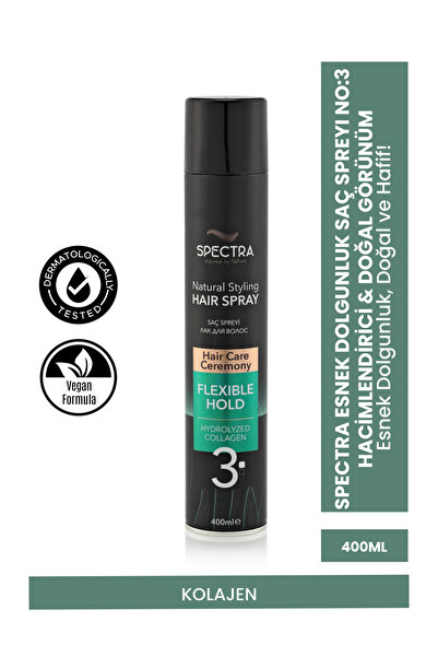 Spectra Care Doğal Tutuş Kolajenli Saç Spreyi - No:3 - 400 ML