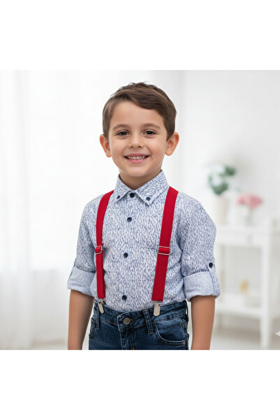 fancykidsantalya قميص عيد للأولاد باللون الأبيض والأزرق