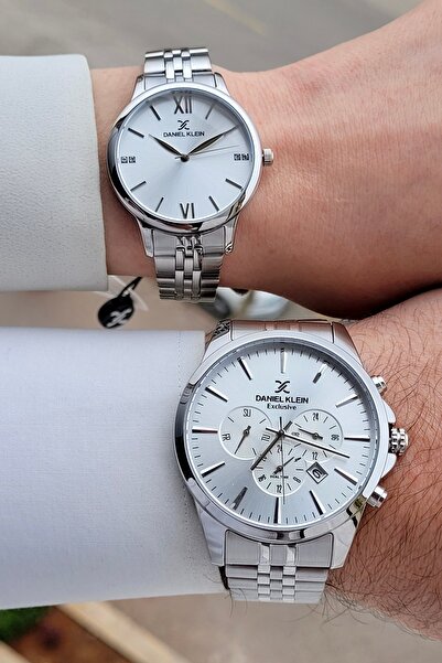 Daniel Klein Silver Color Dear Couple Wristwatch Stiste4