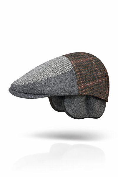 Külah قبعة صوفية شتوية من الصوف البريطاني - قبعة قابلة للطي مع أذنين من الشيربا