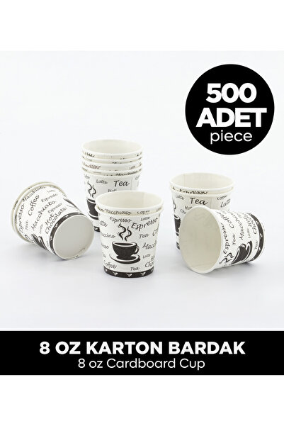 Sepet Doldur 8 Oz Karton Bardak - 500 Adet