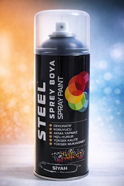 TBYSHOP Siyah Renk Sprey Boya 400 ML Dekoratif Boya Graffiti Duvar Boyası Mob...