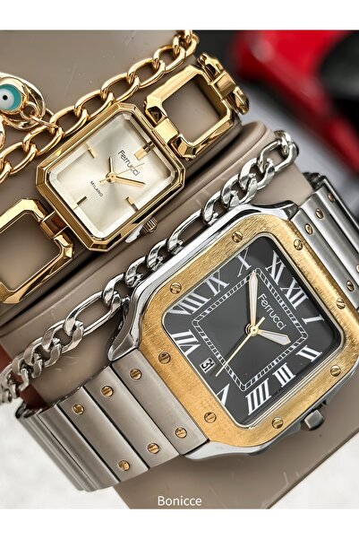 Ferrucci Marka Rose Renk Çelik Kordon Kadın Kol Saatleri Bileklik