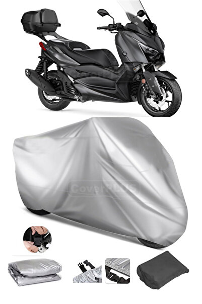 CoverPlus Yamaha XMAX Branda, X-MAX Motorsiklet Brandası Arka Çanta Uyumlu Su Geçirmez,Lastikli( Ekstra Kalın)