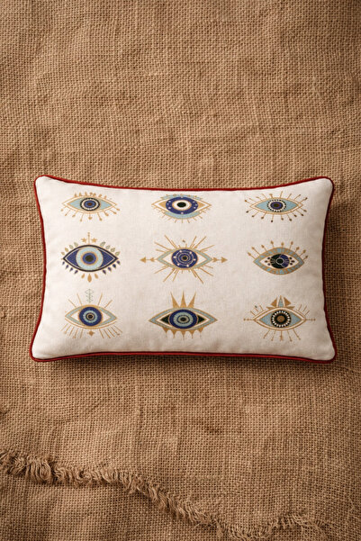 Alacastore Husă de pernă dreptunghiulară cu tematică Evil Eye Bead 30x50