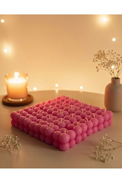 MUM 30 Adet Pembe Bubble Baby Shower Doğum Günü Hediyeliği Organizasyon Mumu