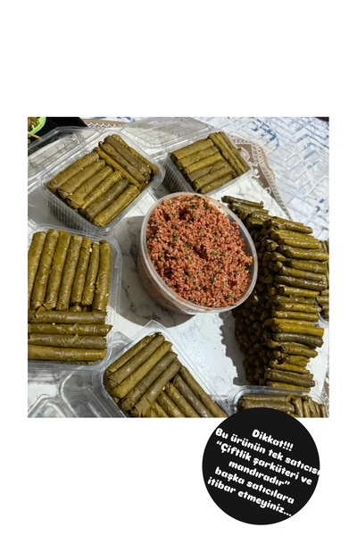 Çiftlik ve mandıra Yaprak sarma zeytinyağlı 1 kg (pişmiş)