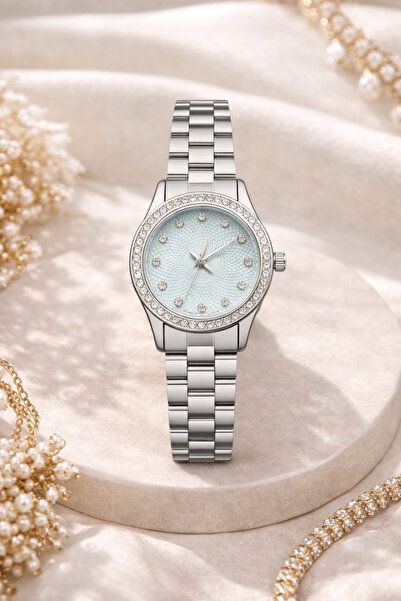 Nicevia Women's Watch Luxury Stone Silver Silver