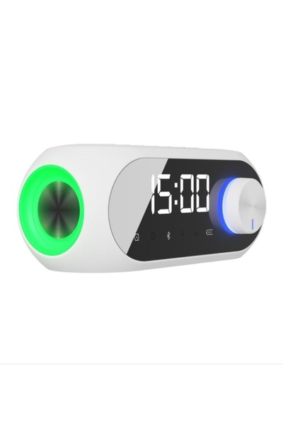 Swankay MD-W7 5W Bluetooth Hoparlör Saatli FM Radyolu Çift Alarmlı Siyah