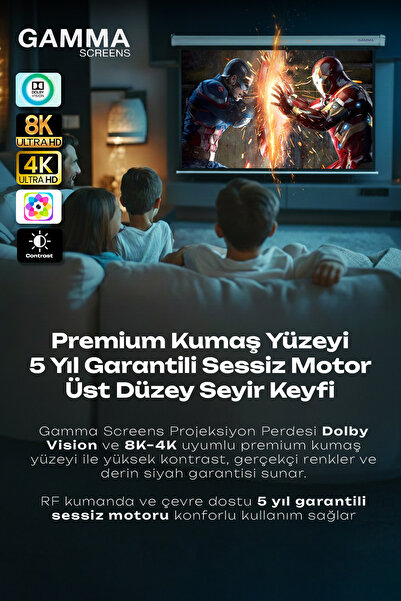 Gamma Screens 300x225 Motorlu Projeksiyon Perdesi