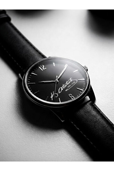 Leerybee ساعة يد رجالية من الجلد بتوقيع أتاتورك