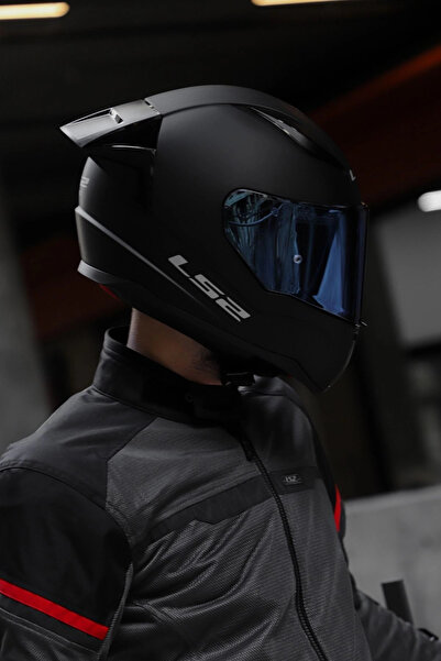 LS2 Rapıd 2 Race Mat Siyah Kask (Mavi Vizörlü + Spoıler)