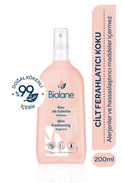 Biolane %99 Doğal İçerikli Alerjenler ve hassaslaştırıcı maddeler içermeyen Cilt Ferahlatıcı Koku (200ml)