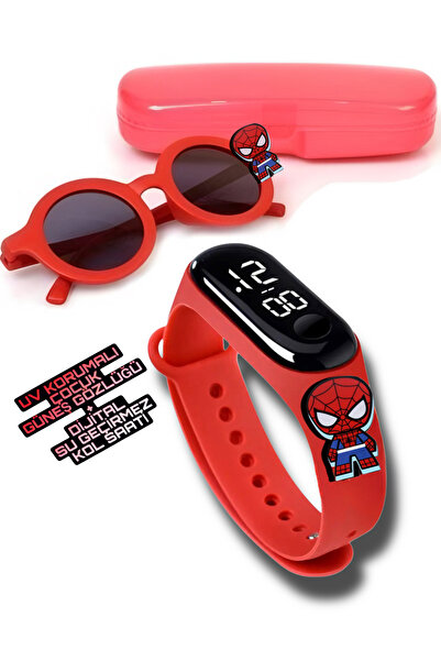 Onkatech X77 Figürlü Dijital Dokunmatik Led Ekran Çocuk Saati +Figürlü Gözlük (Gözlük Kutusu ile)