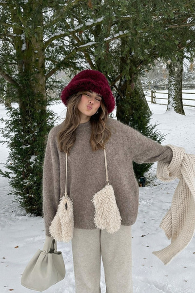 keisy Thick Plush Kalpak Adjustable Premium Women Hat