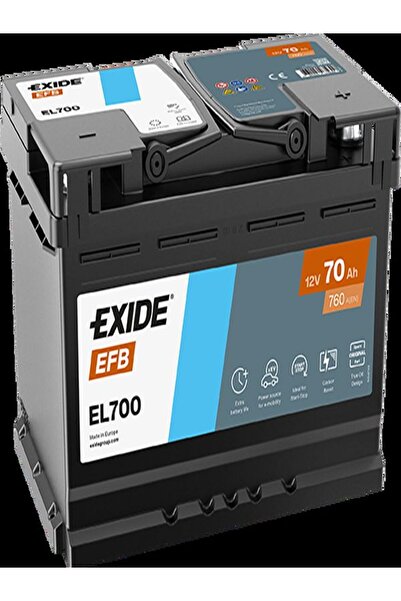 EXIDE 12v 70 Ah 720 A (en) Start&stop Akü El-700 Efb (eski Akü Iadeli)