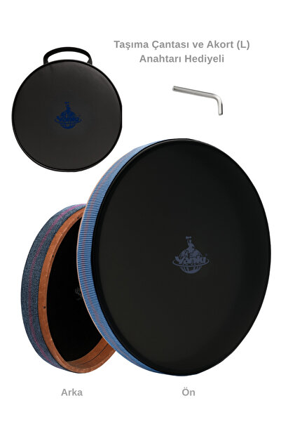 YANKI BN-41BK PVC Plastik Bendir 41 cm Siyah Deri (Kılıf ve Akort Anahtarı Hediyeli)