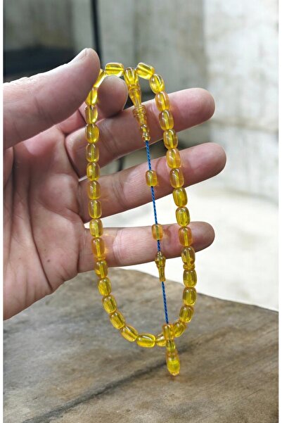 İnan Tesbih Transparent Color Ringed Model Fire Amber Tesbih
