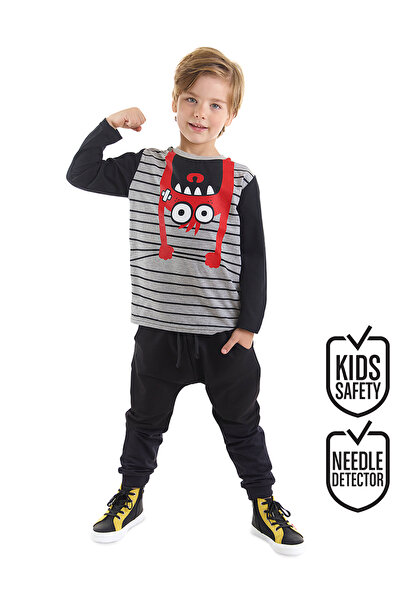 Denokids Set de pantaloni tricou pentru băiat monstru atârnat