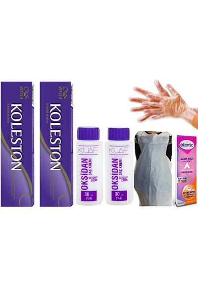 Wella 66-46 Aşk Alevi 2li + Eldiven + 2li Oksidan 30vol + Ağda Bezi