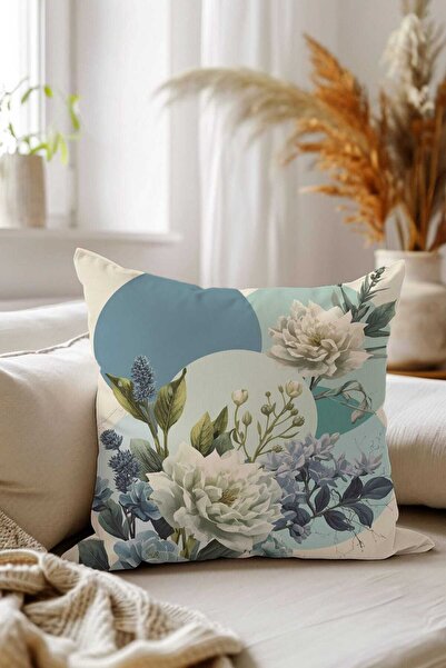 Queen Jera Double Sided Printed Decorative Throw Pillow Covers 43 X 43 Modern Pastel Floral Pattern Living Room Pillow