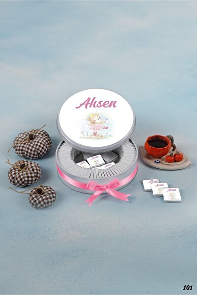 KAKAO AĞACI 70 Adet Metal Kutuda Kız Bebek Çikolatası