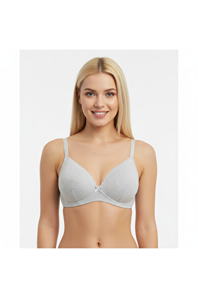 BONBON Women's Wire Free Cotton White Color Soft Bra Bb2102