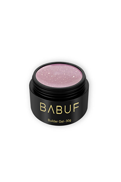 BABUF Gel de Construcție Autonivelant Nude cu Glitter 30 g – Pentru Unghii cu Gel