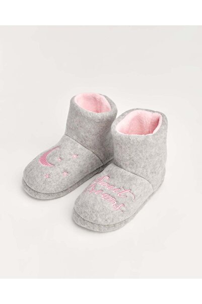 Chirpy DREAA - شبشب نسائي رمادي اللون مع شكل نجمة القمر