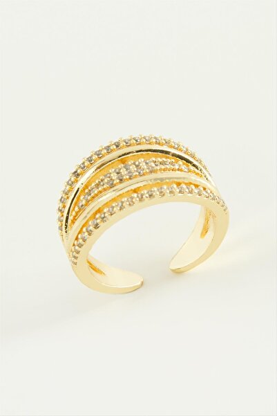 ZERO LAND MTXDPN 5 صف من أحجار الزركون (135822) خاتم-لون فضي