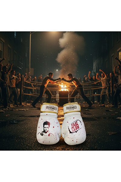 Conquer قفازات ملاكمة جلدية مصنوعة خصيصًا من الجلد بشريط فيلكرو fccm01 باللون الأبيض