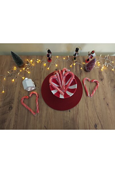 HASEL Baston Şekeri 20 Adet KIRMIZI-BEYAZ ŞERİTLİ (YILBAŞI, HEDİYELİK, KERMES, 35 GRAM)