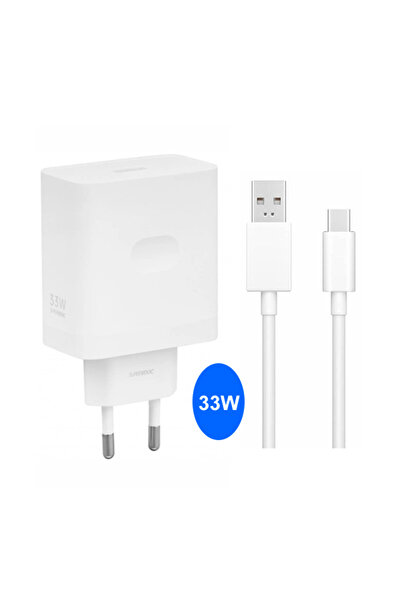 OPPO 33w Vooc Orijinal Şarj Cihazı ( 33w Adaptör + Type-C Kablo ) Set