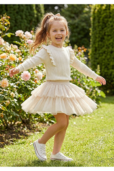 MAYORAL Bej Kız Çocuk Tül Etek 4906