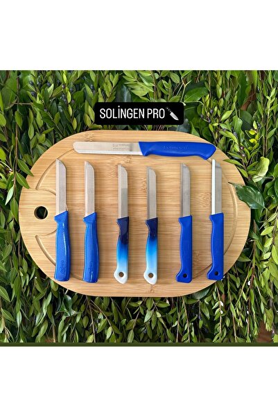 Solingen PRO Tanışma Bıçak Seti 7 Parça (MAVİ)