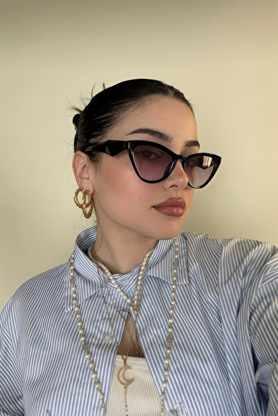 Eyesofia Tascono Unisex Siyah Lila Degrade Cam Güneş Gözlüğü