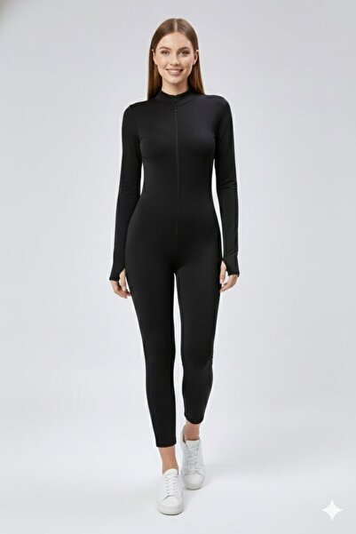 DALİAYILDIZ Siyah Vücuda Oturan Tulumu