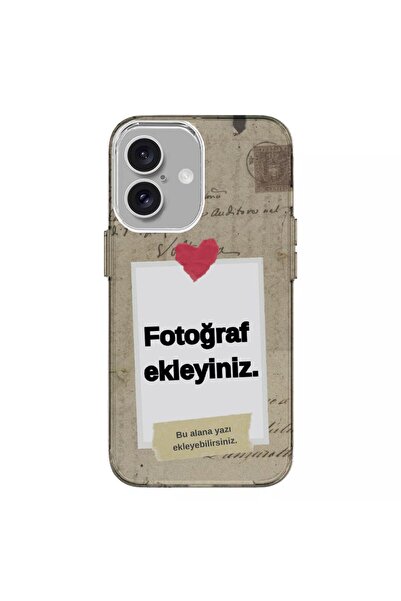 Turkuaz Iphone 16 Uyumlu Kişiselleştirilebilir Tasarimli Lüks Silikon Kilif