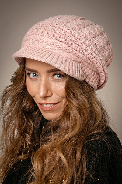 FATELLA Подплатена плетена шапка с клапа