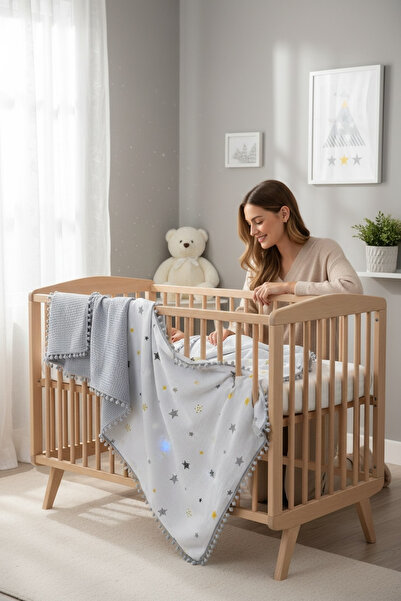 FG Store بطانية موسلين مزدوجة الطبقات متعددة الأغراض من القطن 100% (80X100)