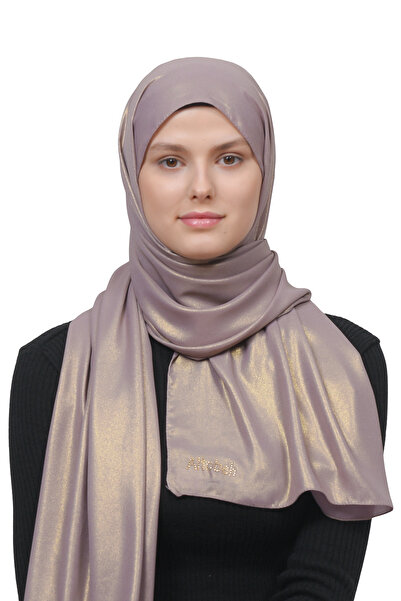 Altobeh Блискучий вечірній шарф з шифону - відкритий, бордовий