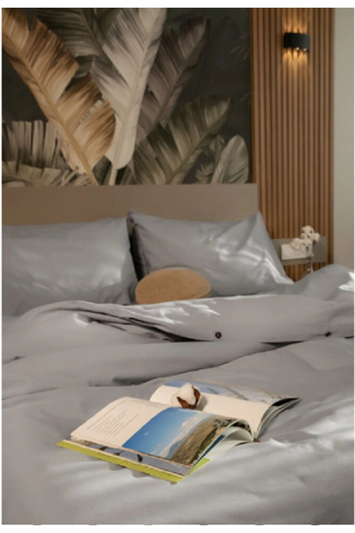 LIV CALISTA غطاء لحاف فردي 160x220 رمادي-أسود